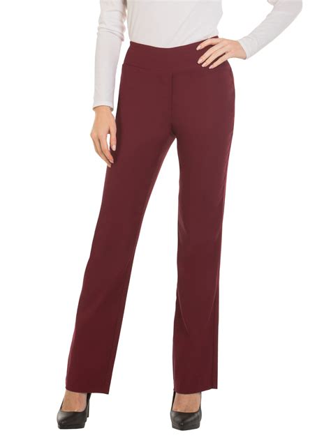 women's red pull on pants.